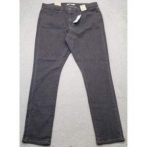 Levi's 311 Skinny Jeans Women's 33x30 Black Denim‎ Cotton Stretch Mid Rise
